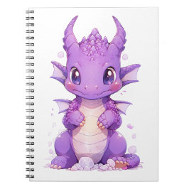 Paarse Baby Dragon Notitieboek