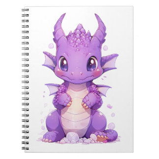 Paarse Baby Dragon Notitieboek