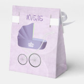  Paarse Baby- en vervoerstootdozen Bedankdoosjes (Achterkant)