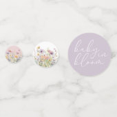 Paarse Baby in bloei bloemenwilde bloem Baby showe Confetti (Achterkanten)