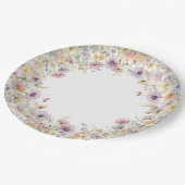 Paarse Baby in bloei bloemenwilde bloem Baby showe Papieren Bordje (Gekanteld)