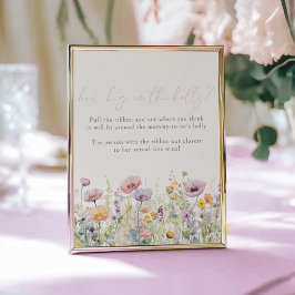 Paarse Baby in bloei bloemenwilde bloem buik spel Poster