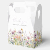 Paarse Baby in bloei Wildflower Baby shower Gable Bedankdoosjes (Geopend)