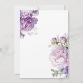 Paarse Baby in Bloom Floral Modern Baby shower Kaart (Achterkant)