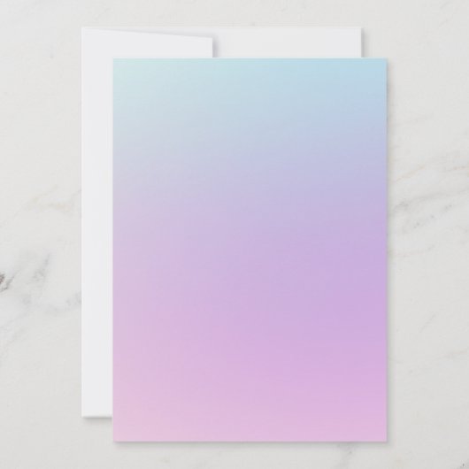 Paarse Baby in Bloom Waterverf Baby shower Kaart (Achterkant)