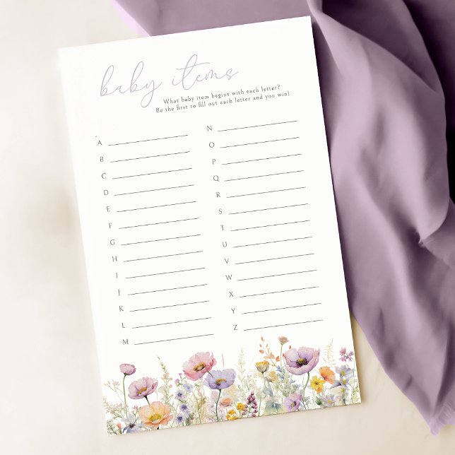 Paarse Baby in Bloom Wildflower Baby items spel (Creator heeft geüpload)