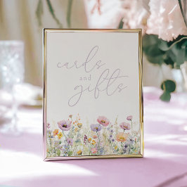 Paarse Baby in Bloom Wildflower Kaarten & Cadeaubo Poster