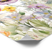 Paarse Baby in Bloom Wildflower Welkom Poster (Hoek)