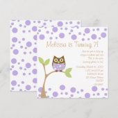 Paarse Baby Kaart (Voorkant / Achterkant)