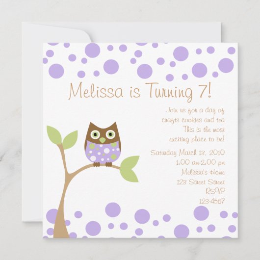 Paarse Baby Kaart (Voorkant)