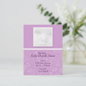 Paarse Baby Kaart (Staand voorkant)