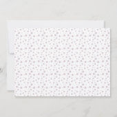 Paarse Baby Meisje Foto Geboorte Aankondiging (Achterkant)