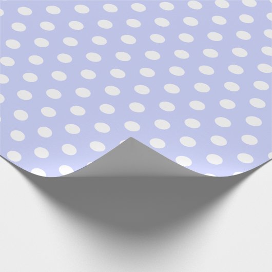 Paarse Baby Meisje Polkadots Modern Baby shower Cadeaupapier (Hoek)
