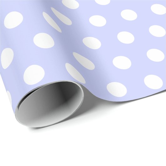 Paarse Baby Meisje Polkadots Modern Baby shower Cadeaupapier (Rol Hoek)