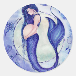 Paarse Baby-mermaïde stickers van Renee