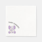 Paarse Baby olifant Servet (Voorkant)