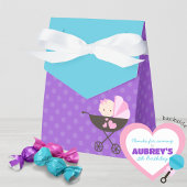 Paarse Baby pop traktatie cadeau gunstboxen Bedankdoosjes