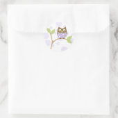 Paarse Baby Ronde Sticker (Tas)