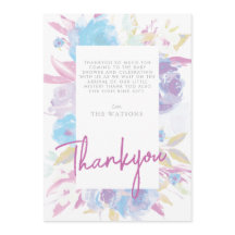 Paarse Baby shower Bloemen Waterverf