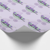 Paarse Baby Shower Cadeaupapier (Hoek)