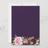 paarse baby shower kaart (Achterkant)