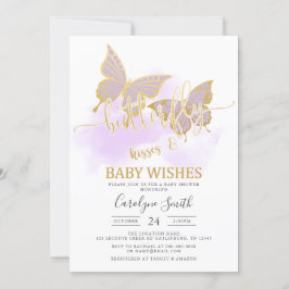 Paarse Baby shower van Butterfly Kaart