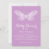 Paarse Baby shower van Butterfly Kaart (Voorkant)