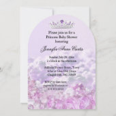 Paarse Baby shower van de prinses Kaart (Achterkant)