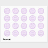 Paarse Baby showers Stickers (Vel)
