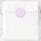 Paarse Baby showers Stickers (Tas)
