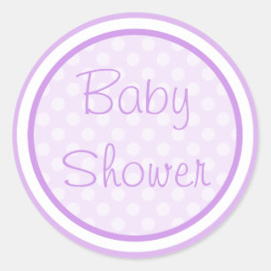 Paarse Baby showers Stickers