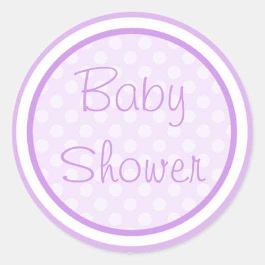 Paarse Baby showers Stickers (Voorkant)
