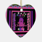 Paarse Baby Simba Vrolijk Kerstfeest Collectie Keramisch Ornament (Rechts)