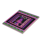 Paarse Baby Simba Vrolijk Kerstfeest Collectie Tegeltje