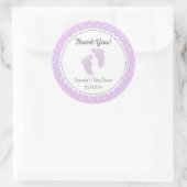 Paarse Baby Voeten Baby showers Sticker (Tas)