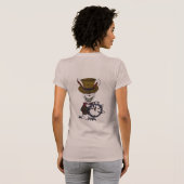 Paarse Baby, volg het witte konijn T-shirt (Achterkant volledig)