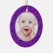 Paarse baby's eerste kerst Ornament (Rechts)
