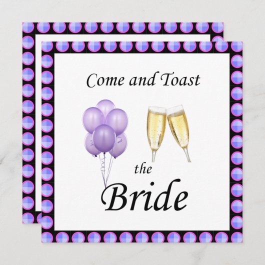 Paarse Bachelorette Kaart (Voorkant / Achterkant)