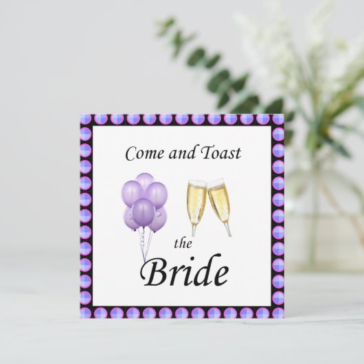 Paarse Bachelorette Kaart (Staand voorkant)