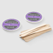 Paarse badge familie reünie handwaaier (Niet-gemonteerd)