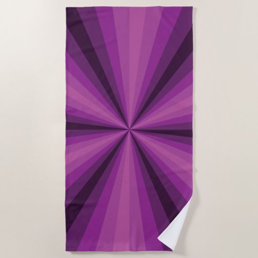 Paarse badhanddoek met optische illusie (Voorkant)