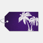 Paarse Bahama's trouwfoto Cadeaulabel (Achterkant Horizontaal)