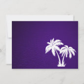 Paarse Bahama's trouwfoto dank u Bedankkaart (Achterkant)