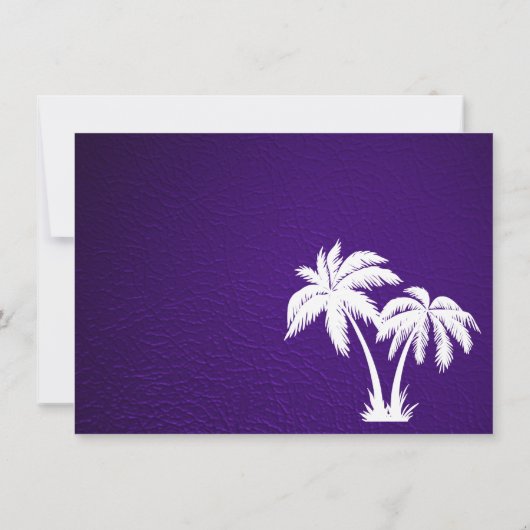 Paarse Bahama's trouwfoto dank u Bedankkaart (Achterkant)