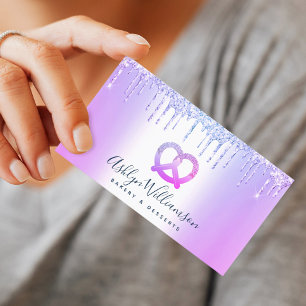 Paarse Bakkerij Pastry Chef Catering Glitter Drupp Visitekaartje