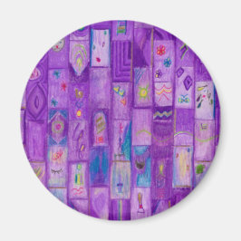 Paarse baksteenmagneet magneet