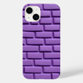 Paarse Bakstenen Muur iPhone Hoesje Trendy Uiterli