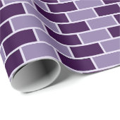 Paarse bakstenen muur naadloos patroon cadeaupapier (Rol Hoek)