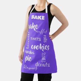 Paarse bakwoorden keuken Schort