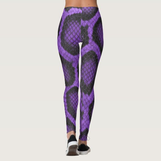 Paarse Bal Python Leggings stijl 2 (Achterkant)